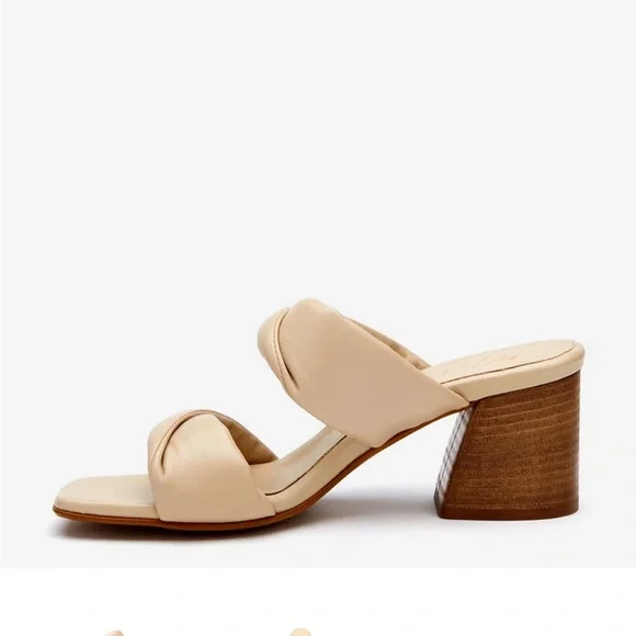 Matisse Cream Block Heel Sandals - Picture 3 of 5